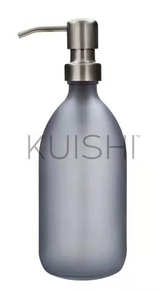 300ml Frosted Grey Glass Bottle