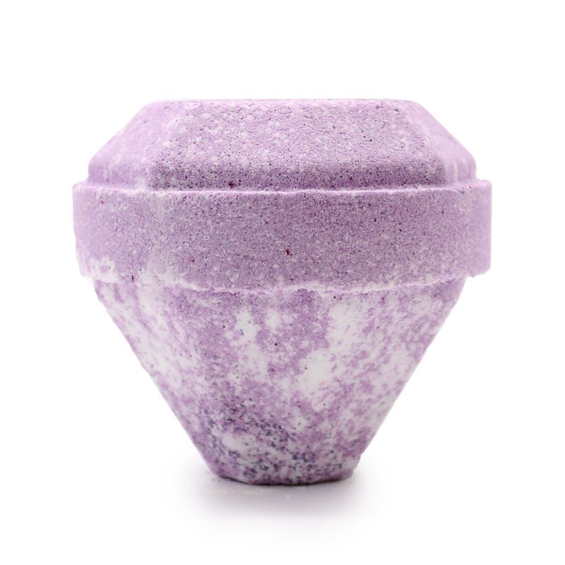 White & Purple Gemstone Bath Bomb - White Label
