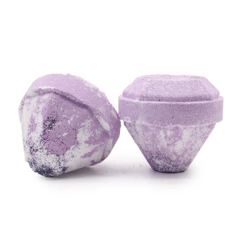 White & Purple Gemstone Bath Bomb - White Label