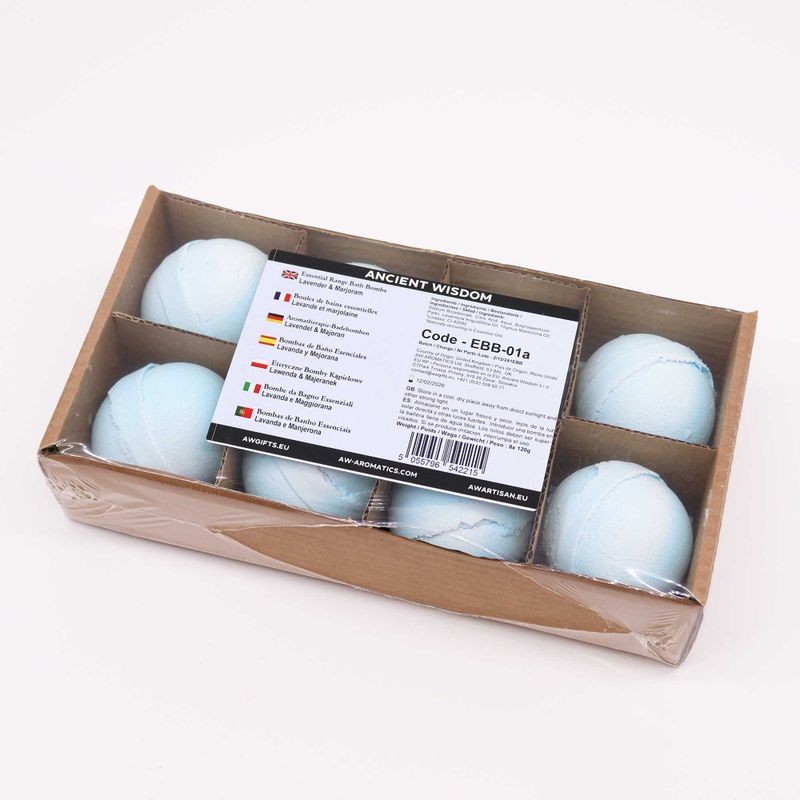 Essential Oil Bath Bomb - Lavender & Marjoram - White Label