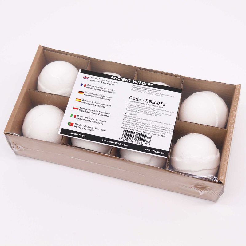 Essential Oil Bath Bomb - Peppermint & Eucalyptus - White Label