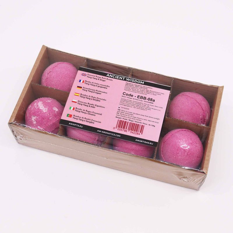 Essential Oil Bath Bomb - Ylang Ylang & Ginger - White Label