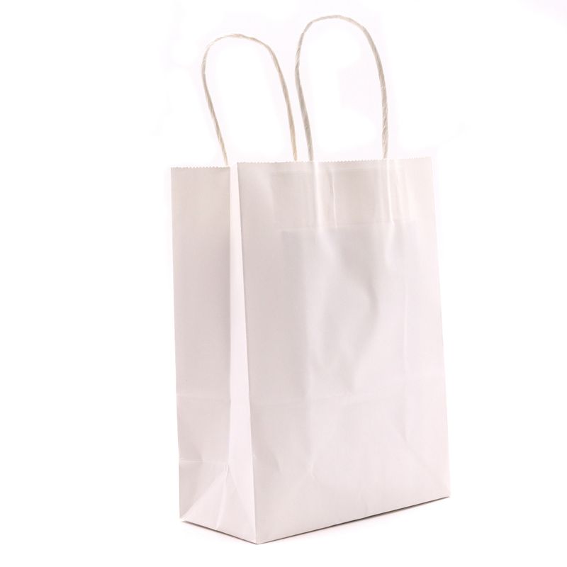 Lrg Cord Handle Paper Gift Bag (26x32x12cm) - White (130g)