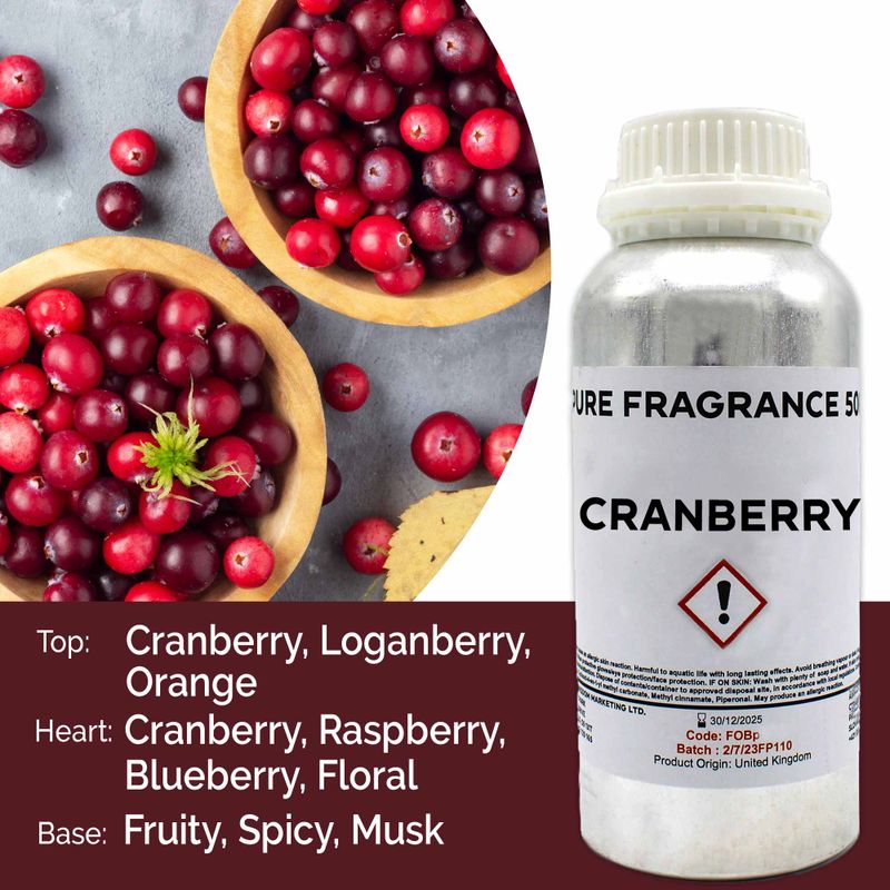 Cranberry Fragrance Oil - 1 Litre