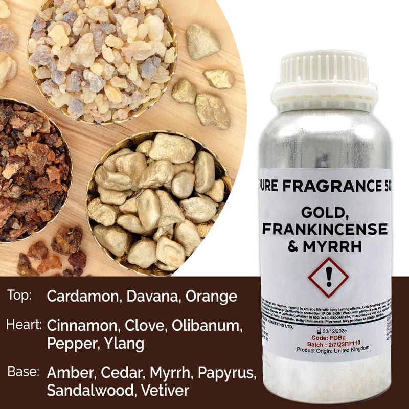 Gold, Frankincense & Myrrh Fragrance Oil - 1 Litre