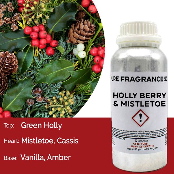 Holly Berry & Mistletoe Fragrance Oil - 1 Litre