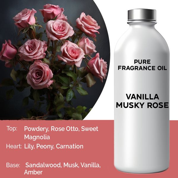 Vanilla & Musky Rose Fragrance Oil - 1 Litre