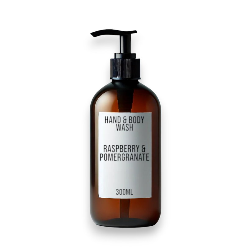 Raspberry, Pomegranate Hand & Body Wash 300ml - White Label