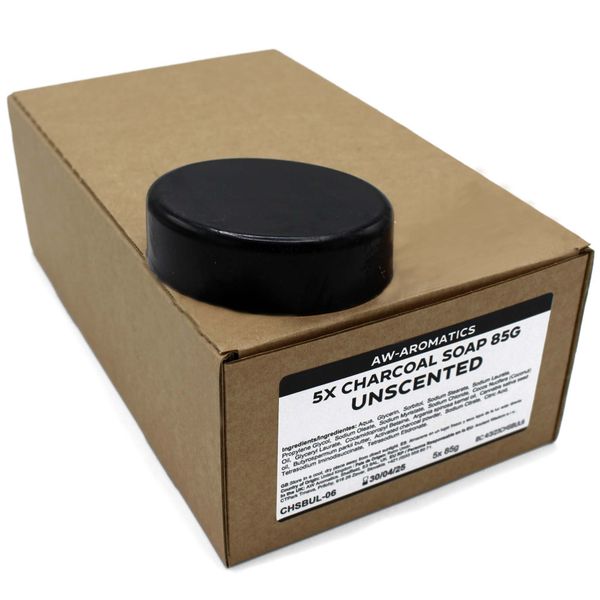 White Label Unscented Charcoal Soap 85g