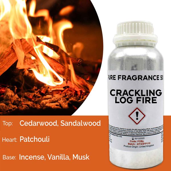Crackling Log Fire Fragrance Oil - 1 Litre