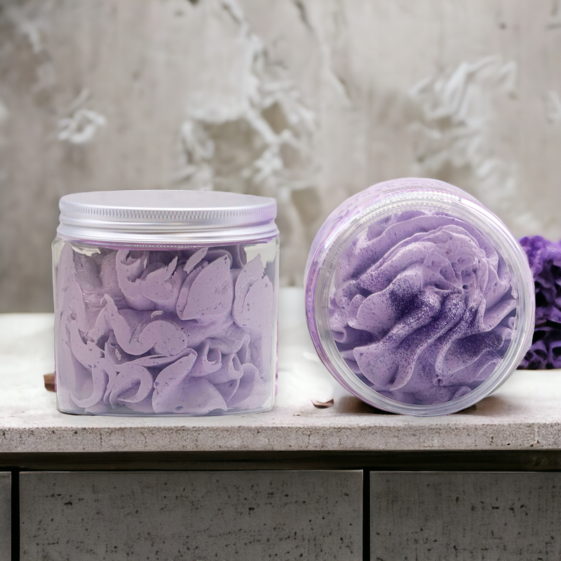 Frosted Sugar Plum Whipped Soap 120g - White Label