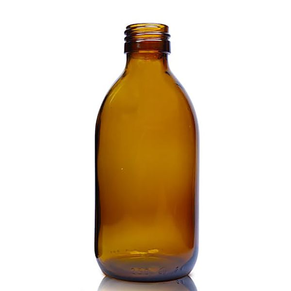 250ml Amber Glass Medicine Bottle - No Cap