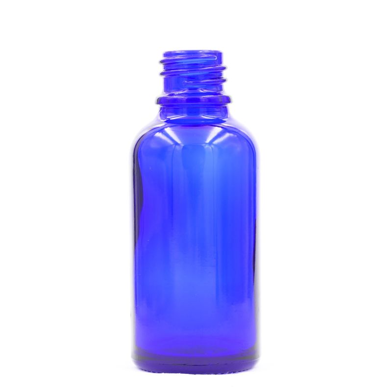 50ml Blue Glass Dropper Bottle  with Black Pipette