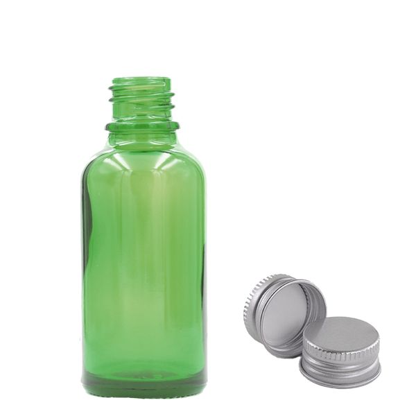 30ml Green Glass Dropper Bottle with with Aluminium Cap