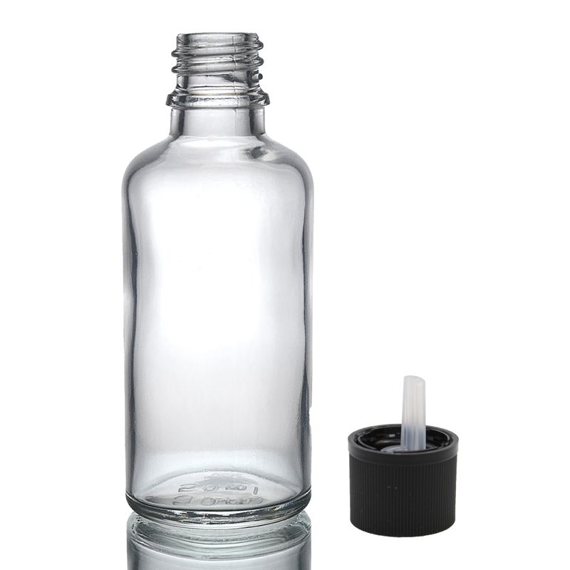 50ml Clear Glass Dropper Bottle  with Child Resistant Dropper Cap