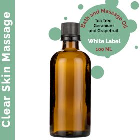 Clear Skin Massage Oil / Bath Oil 100ml - White Label