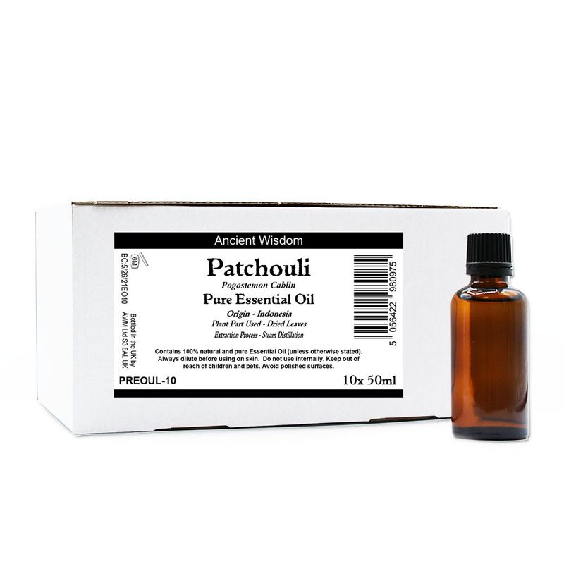 Material Specification Code Patchouli Essential Oil 50ml - Unlabelled AW Aromatics - White Label ...
