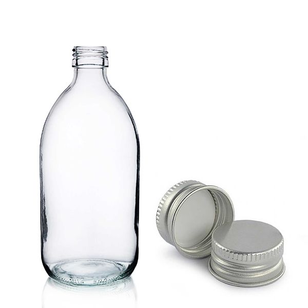 200ml Clear Glass Medicine Bottle with Aluminium Cap