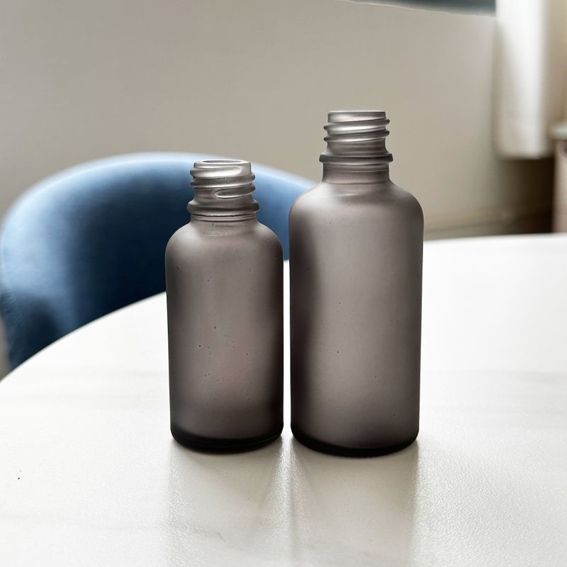 100ml Frosted Grey Glass Dropper Bottle