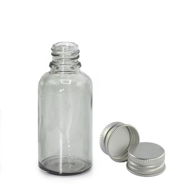 30ml Smoke Grey Glass Dropper Bottle  with with Aluminium Cap