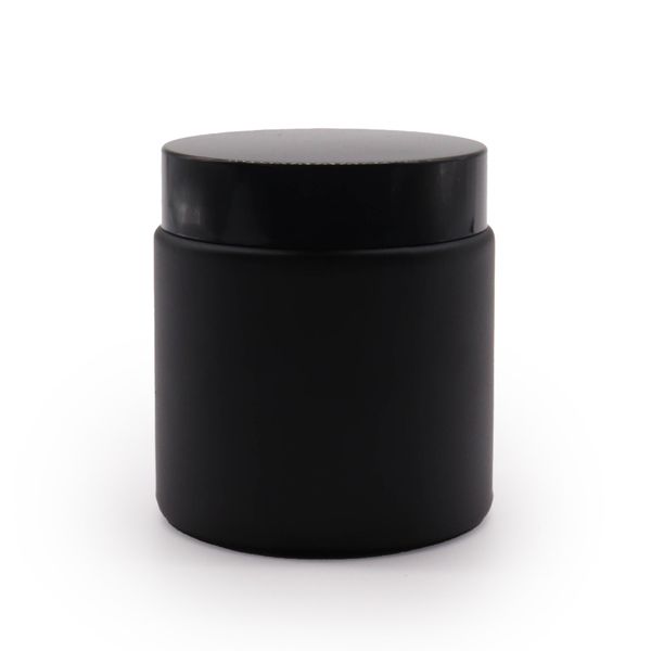 100ml Black Glass Jar with Cap