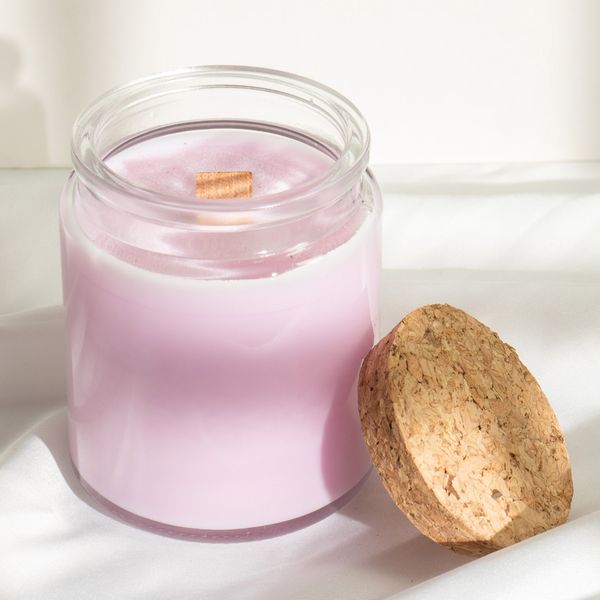 Woodwick Soy Candle - Crushed Fig & Casis - White Label