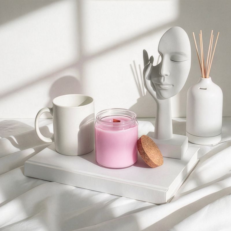 Woodwick Soy Candle - Crushed Fig & Casis - White Label