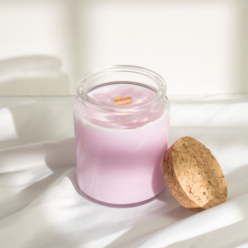 Woodwick Soy Candle - Crushed Fig & Casis - White Label