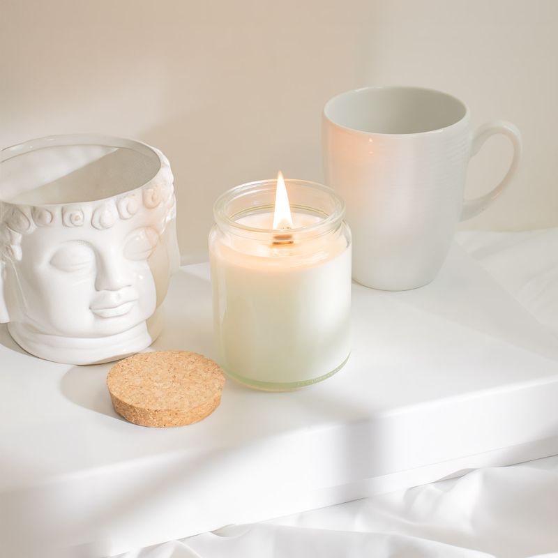 Woodwick Soy Candle - Crushed Fig & Casis - White Label