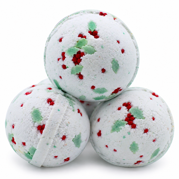 White Label Christmas Bath Bombs