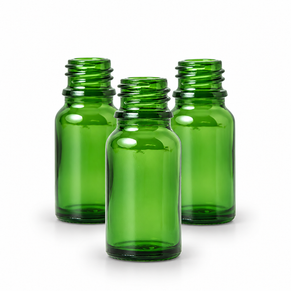Green Glass Dropper Bottles