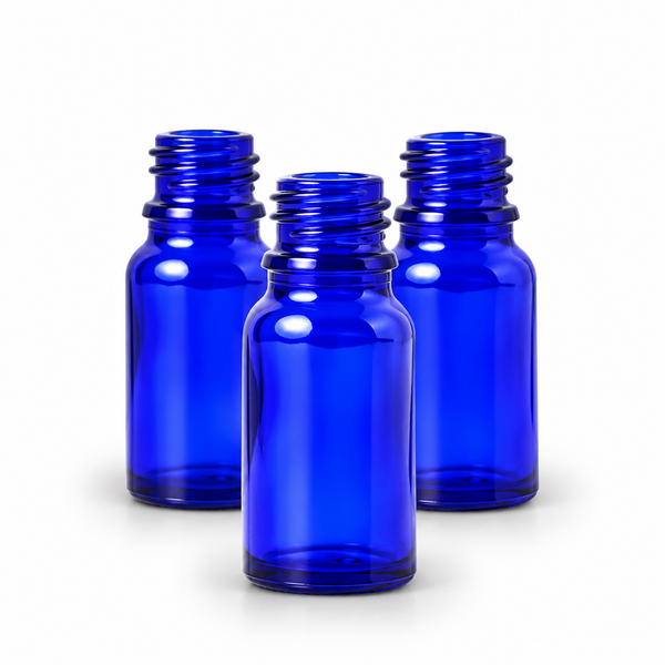 Blue Glass Dropper Bottles