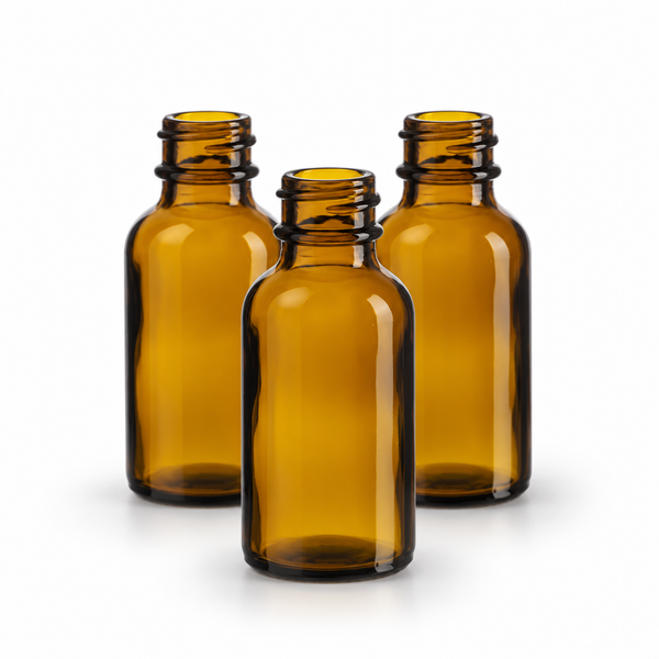 Amber Glass Boston Bottles