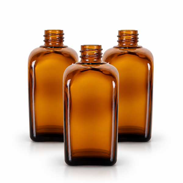 Amber Glass Alchemist Bottles
