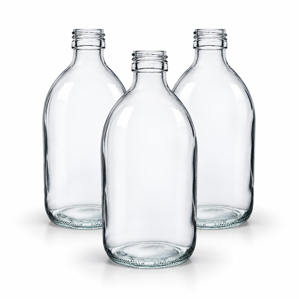 Clear Glass Medicine Bottles