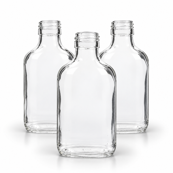 Clear Glass Flask Bottles