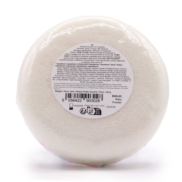 Butter Bubble Soap Sponge 220g - Baby Powder - White Label