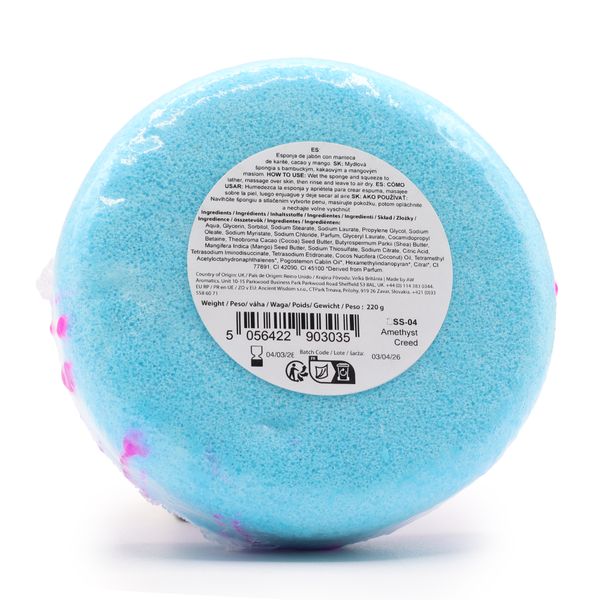 Butter Bubble Soap Sponge 220g - Amethyst Creed - White Label