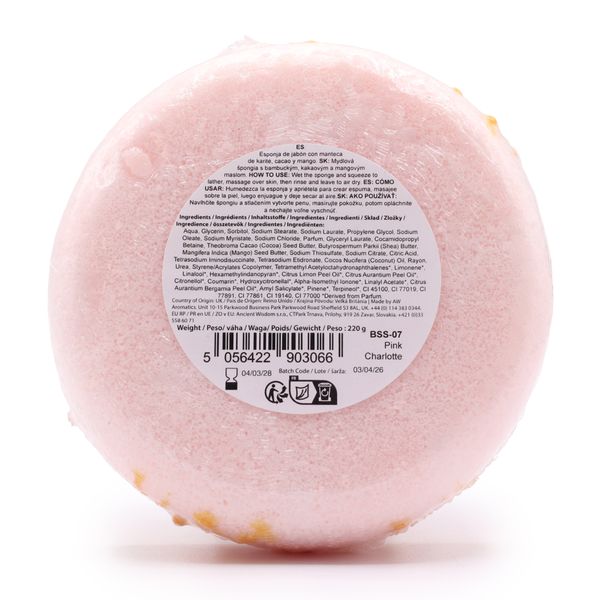 Butter Bubble Soap Sponge 220g - Pink Charlotte - White Label