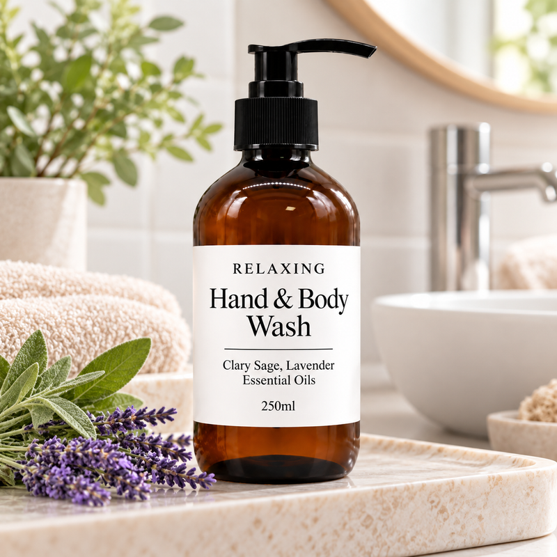 White Label Clary Sage & Lavender Hand & Body Wash 250ml