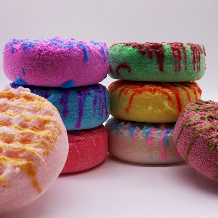 Colourful soap sponges