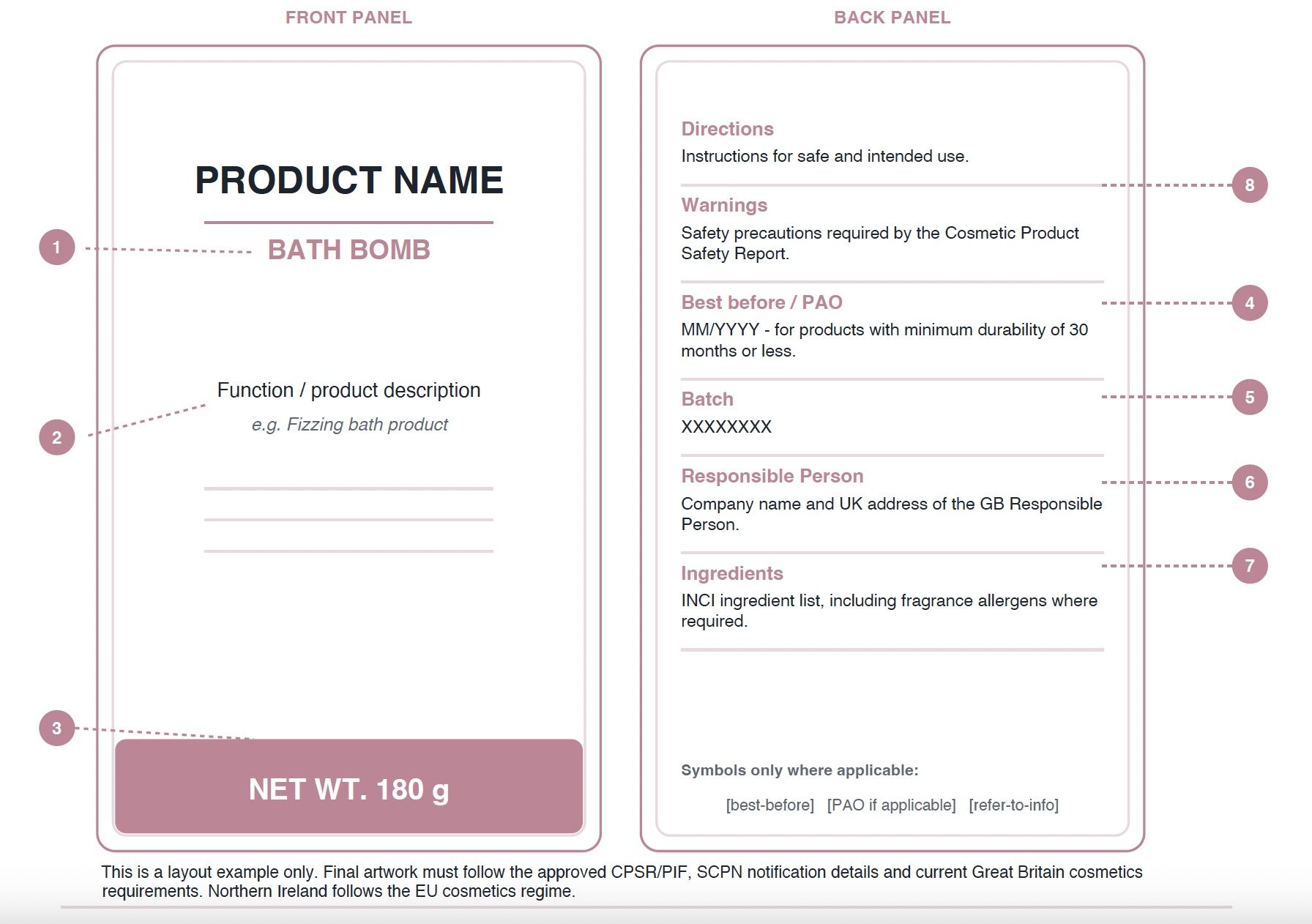 Bath Bomb Label Example - Great Britain