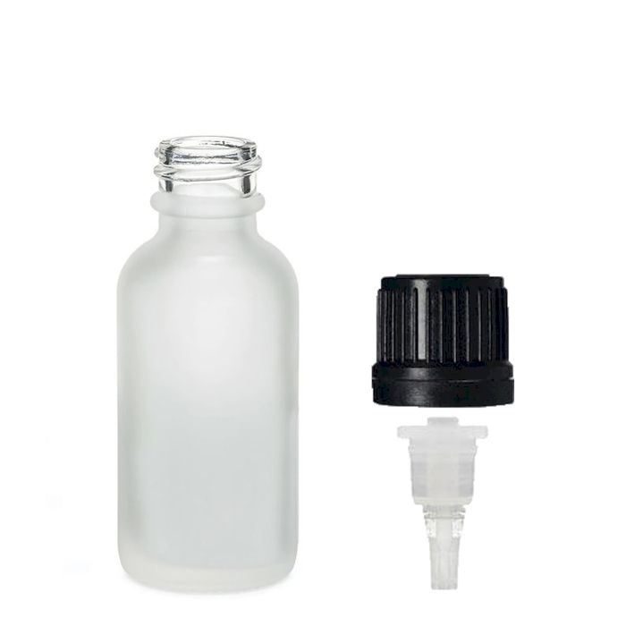 30ml Frosted White Glass Dropper Bottle with Dropper Cap