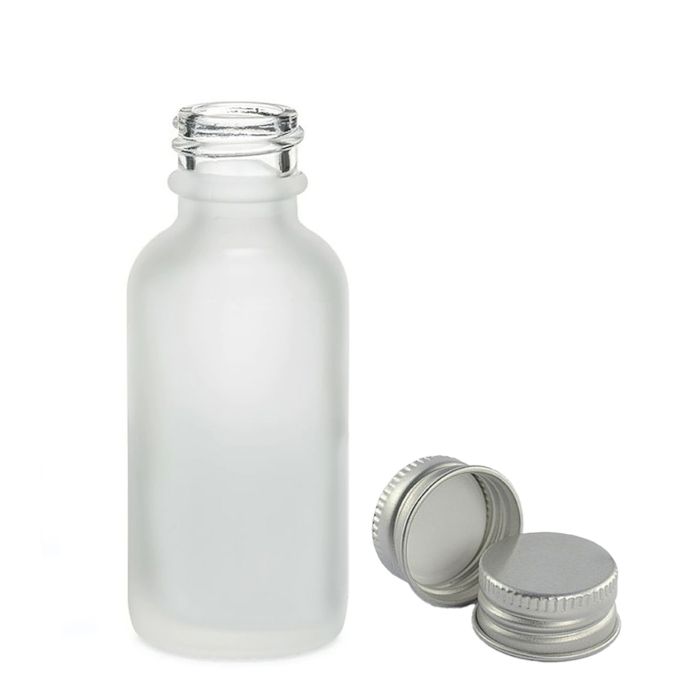 50ml Frosted White Glass Dropper Bottle with with Aluminium Cap