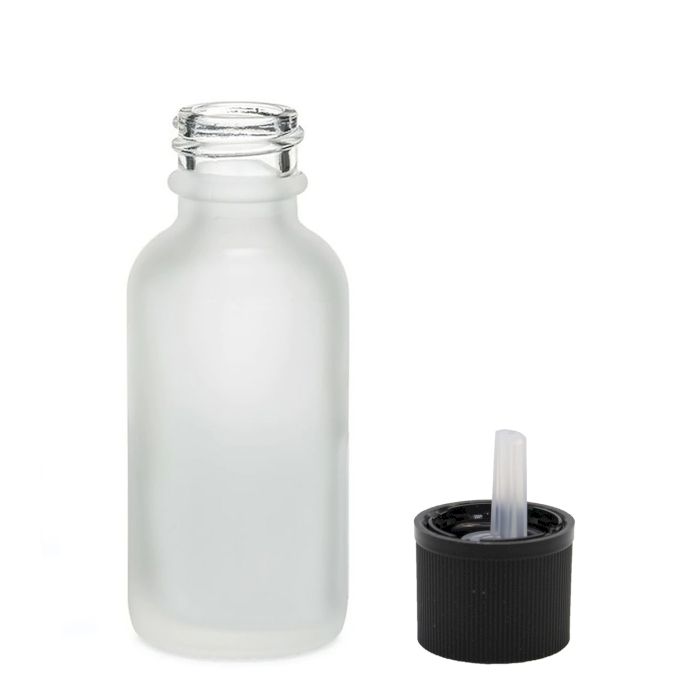 100ml Frosted White Glass Dropper Bottle with Child Resistant Dropper Cap