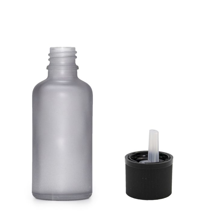 30ml Frosted Grey Glass Dropper Bottle with Child Resistant Dropper Cap