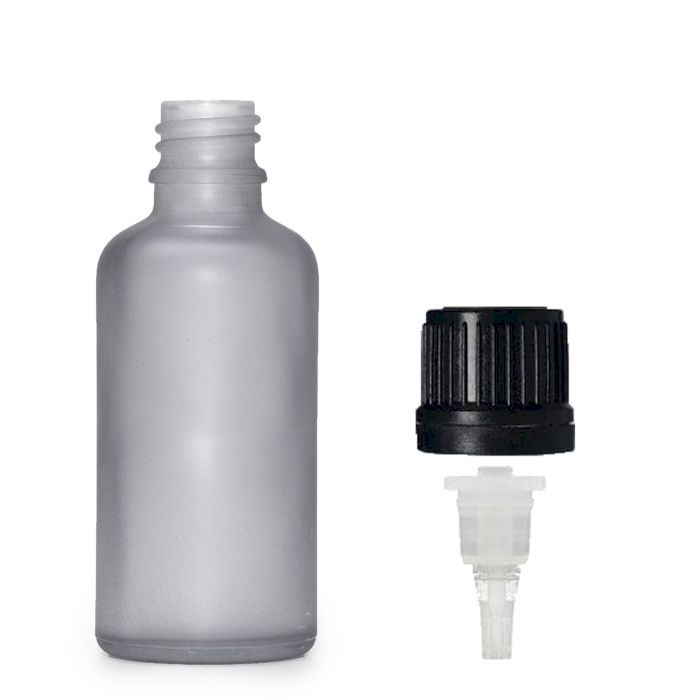 50ml Frosted Grey Glass Dropper Bottle with Dropper Cap
