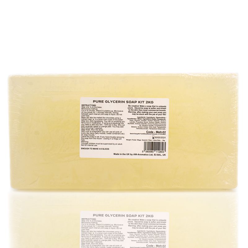 Melt and Pour Soap Base Crystal SLES SLS Free 2KG