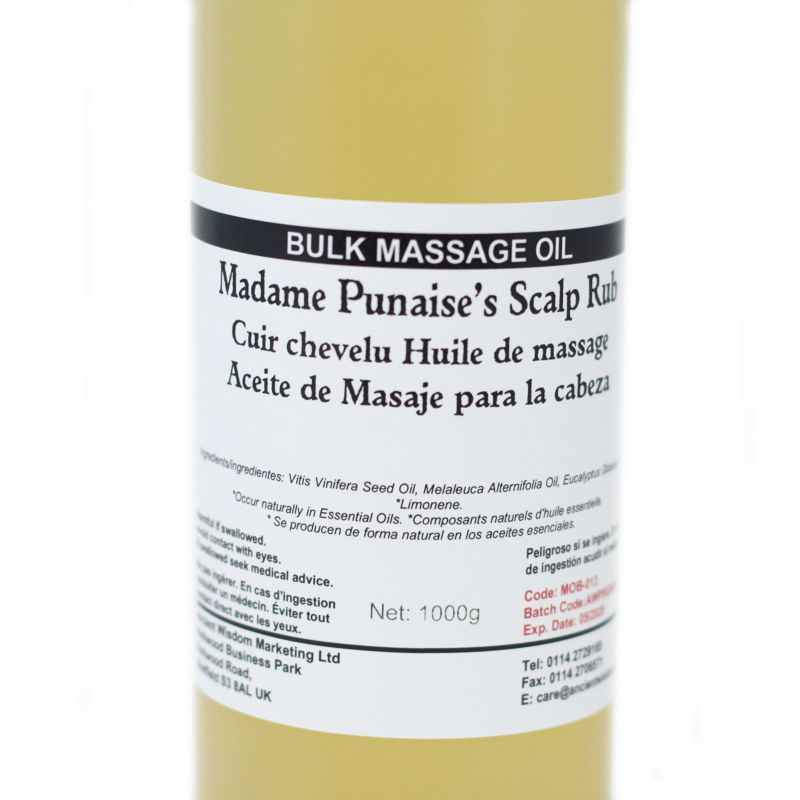 Madame Punaise's Scalp Massage Oil / Bath Oil 1l