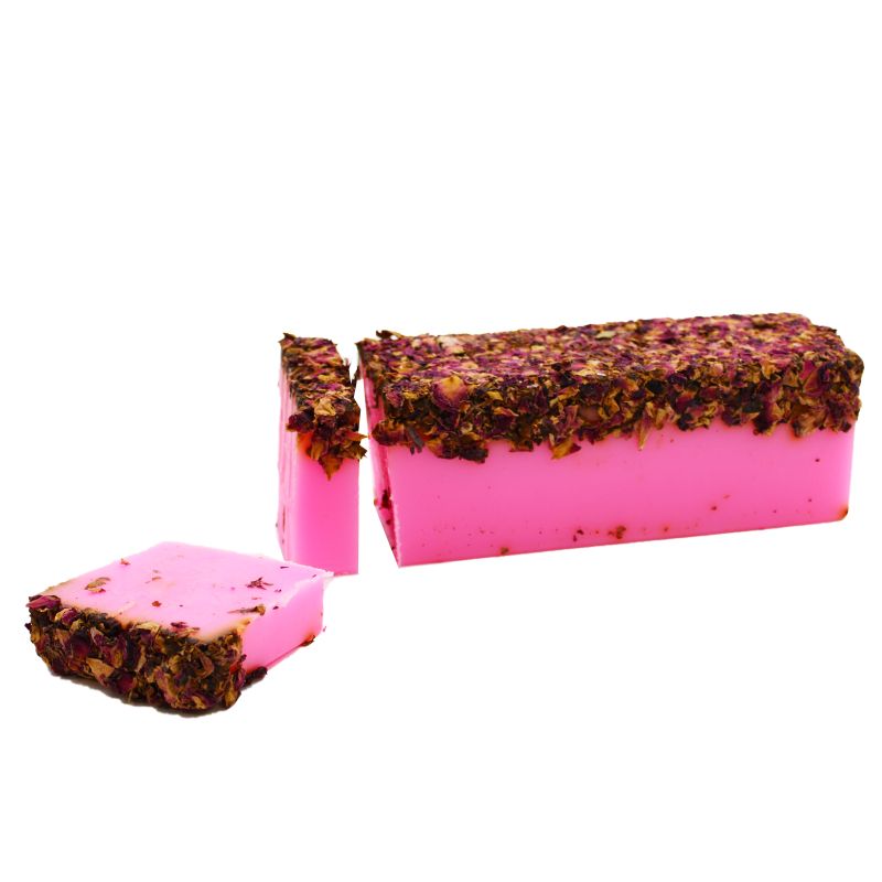 Rose & Rose Petals Soap Loaf - White Label